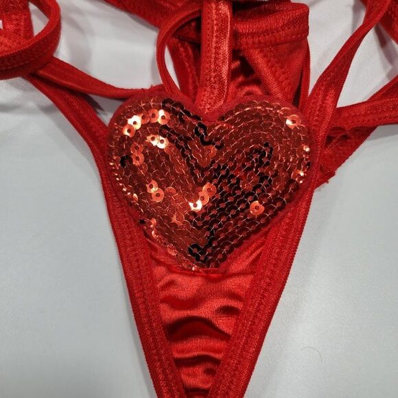 Sequin Heart Lingerie Set - Picture 6 of 7